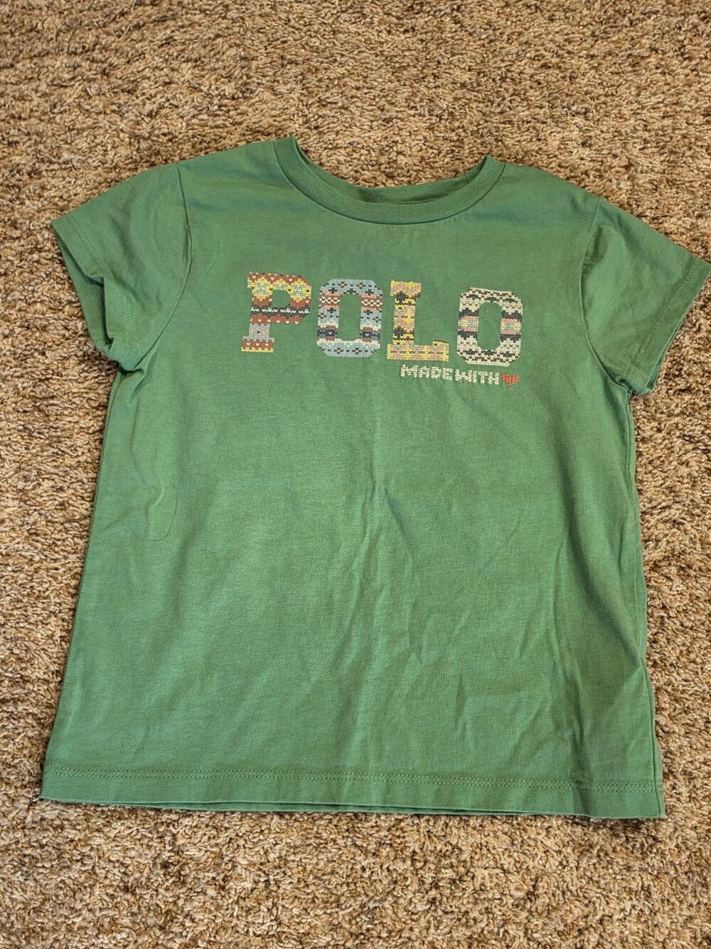 Polo Ralph Lauren Girls 5 Green Tee Top Spring Summer NWT